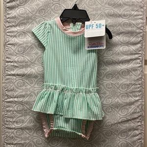 Ruffle Butts seersucker one piece swimsuit